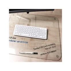 Desktex Glaciermat Anti-Slip Glass Desk Pad, 20" X 36", Clear (FCDE2036G) -Fellowe Desk Shop sp112309030 s7