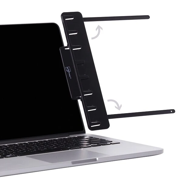 NoteTower Monitor Plastic Document Holder Mount With Teeth, Black (NTR200-1) 4 NoteTower Monitor Plastic Document Holder Mount With Teeth, Black (NTR200-1) - Image 2