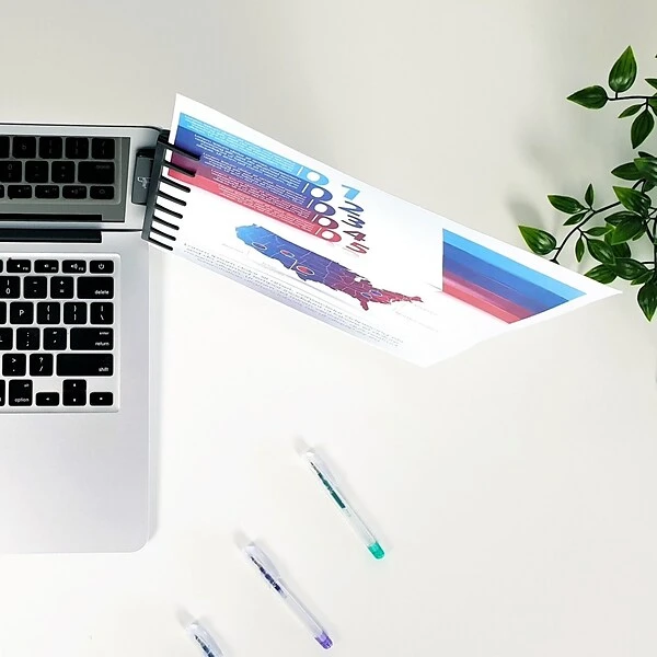 NoteTower Monitor Plastic Document Holder Mount With Teeth, Black (NTR200-1) 8 NoteTower Monitor Plastic Document Holder Mount With Teeth, Black (NTR200-1) - Image 6