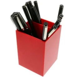 JAM Paper® Plastic Pen Holder, Red, Desktop Pencil Cup, Sold Individually (341re) -Fellowe Desk Shop sp11853275 s7