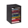 AdirOffice 11-Compartment Wooden Vertical Literature Organizer Desktop File Sorter, Black (500-11-BLK) -Fellowe Desk Shop sp126585921 s7