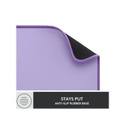 Logitech Studio Series Polyester Desk Mat, 27.5" X 11.8", Lavender (956-000036) -Fellowe Desk Shop sp144382114 s7