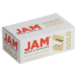 JAM Paper® Office & Desk Sets, 1 Stapler & 1 Tape Dispenser, Gold, 2/Pack (3378go) -Fellowe Desk Shop sp152889874 s7