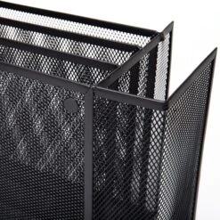 Mind Reader Network Collection 6 Compartment Front Loading Letter Tray With Side Storage, Black Wire Mesh (4TSIDE2-BLK) -Fellowe Desk Shop sp155203272 s7