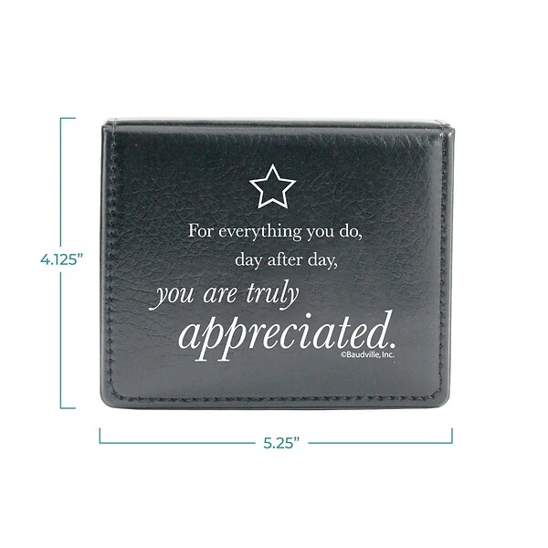 Baudville® Flip Top Sticky Note Holder W/ Pen & Calendar, You Are Truly Appreciated 4 Baudville® Flip Top Sticky Note Holder W/ Pen & Calendar, You Are Truly Appreciated - Image 2