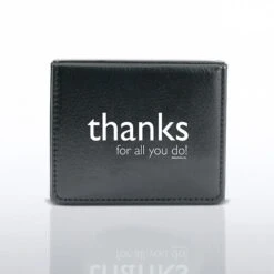 Baudville® Flip Top Sticky Note Holder W/ Pen & Calendar, Thanks For All You