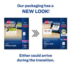 Avery Rotary Cards, White, 150/Box (5386)