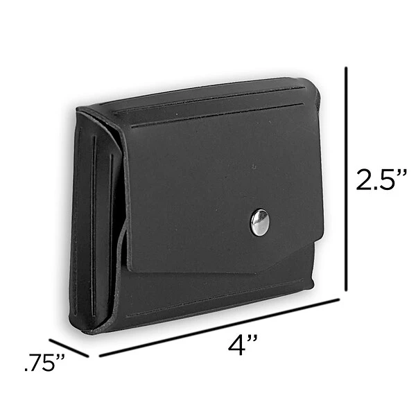 JAM Paper® Italian Leather Business Card Holder Case With Angular Flap, Black, Sold Individually (2233317460) 6 JAM Paper® Italian Leather Business Card Holder Case With Angular Flap, Black, Sold Individually (2233317460) - Image 4