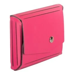 JAM Paper® Italian Leather Business Card Holder Case With Angular Flap, Fuchsia Pink, Sold Individually (233329912)