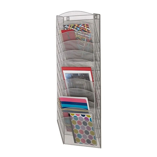 Design Ideas 11-Pocket Mesh Letter Size Wall File, Silver (340079) 3 Design Ideas 11-Pocket Mesh Letter Size Wall File, Silver (340079)