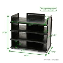 Mind Reader Front Loading Letter Tray, Letter Size, Black Plastic (FLEXT4-BLK) 13 Mind Reader Front Loading Letter Tray, Letter Size, Black Plastic (FLEXT4-BLK) -Fellowe Desk Shop sp21764755 s7