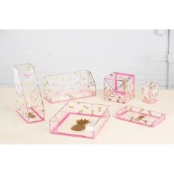 Deflecto® Desklarity™ Small Organizer Tray, Precisely Pineapple, Pink/Metallic Gold, 1-1/2" X 6" X 10-2/5" (DEF-41691) 6 Deflecto® Desklarity™ Small Organizer Tray, Precisely Pineapple, Pink/Metallic Gold, 1-1/2" X 6" X 10-2/5" (DEF-41691) -Fellowe Desk Shop sp23666494 s7