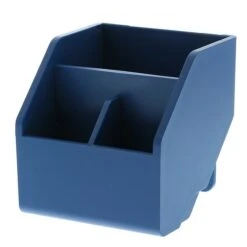 Bostitch Konnect™ Plastic Short Storage Bin, Removable Lid & Dividers, 3.4" W, Blue (KT-CUP-BLUE) 6 Bostitch Konnect™ Plastic Short Storage Bin, Removable Lid & Dividers, 3.4" W, Blue (KT-CUP-BLUE) -Fellowe Desk Shop sp31458889 s7