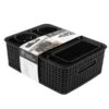 Advantus Plastic Weave Bins Plastic Bins, Black, 10/Pack (38398) 1 Advantus Plastic Weave Bins Plastic Bins, Black, 10/Pack (38398) -Fellowe Desk Shop sp32230958 s7