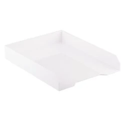 JAM Paper® Stackable Paper Trays, White, Desktop Document, Letter & File Organizer Tray, 2/Pack (344WHA) -Fellowe Desk Shop sp33565482 s7