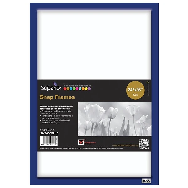 Seco Snap Frame, 24" X 36", Blue (SN2436) 3 Seco Snap Frame, 24" X 36", Blue (SN2436)