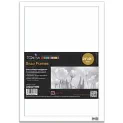 Seco Snap Frame Poster Holder, 24" X 36", White Aluminum (SN2436)
