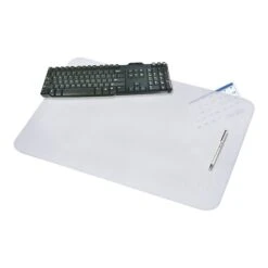 Artistic Krystal View Anti-Slip Plastic Desk Pad, 17" X 12", Frosted (60740M)