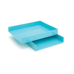 Poppin Front Loading Letter Trays, Aqua, 2/Pack (100220) -Fellowe Desk Shop sp42113955 s7