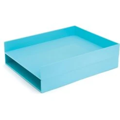 Poppin Front Loading Letter Trays, Aqua, 2/Pack (100220) -Fellowe Desk Shop sp42113958 s7