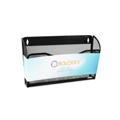 Rolodex Mesh 1-Pocket Metal Letter Size Wall File, Black (21931)
