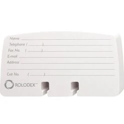 Rolodex Rotary Cards, White, 100/Pack (67553)