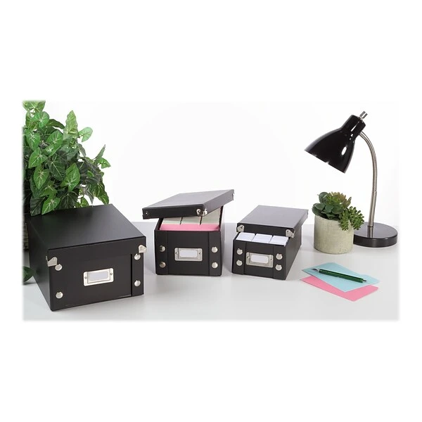 IdeaStream Snap-N-Store Index Card File Box, Black, 1100 Card Capacity (SNS01647) 4 IdeaStream Snap-N-Store Index Card File Box, Black, 1100 Card Capacity (SNS01647) - Image 2