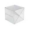 Deflect-O Cube 4 Compartment Stackable Plastic Compartment Storage, Clear (350201) -Fellowe Desk Shop sp46777812 s7