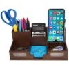 Victor Heritage Wood Desk Organizer With Smart Phone Holder™