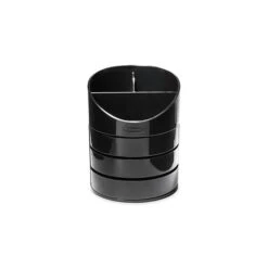 Rubbermaid 6-Compartment Plastic Pen Cup, Black (14095ROS)