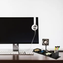 Mind Reader Folding Desk Organizer, Desk Accessories Organizer, Desktop Accessories, Black (FOLDESK-BLK)