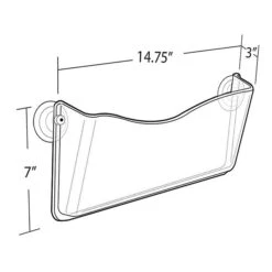 Azar 1-Pocket Poly Letter/Legal Size Wall File, Clear, 4/Box (250055)