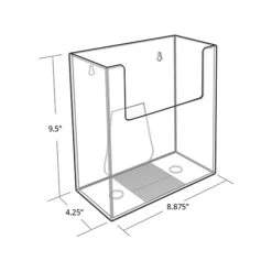Azar 1-Pocket Poly Letter/Legal Size Magazine Wall File, Clear, 4-Pack (252415)