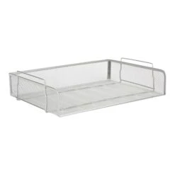 Mind Reader Stackable Side Loading Letter Tray, Silver Metal Mesh, 2/Pack (DSTACK2-SIL) 9 Mind Reader Stackable Side Loading Letter Tray, Silver Metal Mesh, 2/Pack (DSTACK2-SIL) -Fellowe Desk Shop sp63970088 s7