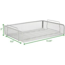 Mind Reader Stackable Side Loading Letter Tray, Silver Metal Mesh, 2/Pack (DSTACK2-SIL) 10 Mind Reader Stackable Side Loading Letter Tray, Silver Metal Mesh, 2/Pack (DSTACK2-SIL) -Fellowe Desk Shop sp63970089 s7