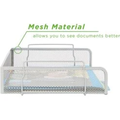 Mind Reader Stackable Side Loading Letter Tray, Silver Metal Mesh, 2/Pack (DSTACK2-SIL) 11 Mind Reader Stackable Side Loading Letter Tray, Silver Metal Mesh, 2/Pack (DSTACK2-SIL) -Fellowe Desk Shop sp63970090 s7