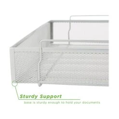 Mind Reader Stackable Side Loading Letter Tray, Silver Metal Mesh, 2/Pack (DSTACK2-SIL) 13 Mind Reader Stackable Side Loading Letter Tray, Silver Metal Mesh, 2/Pack (DSTACK2-SIL) -Fellowe Desk Shop sp63970092 s7