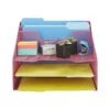 Mind Reader 5-Compartment Wire Mesh File Organizer, Pink (MESHBOX5-PNK) -Fellowe Desk Shop sp63970105 s7