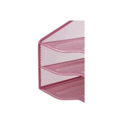 Mind Reader 5-Compartment Wire Mesh File Organizer, Pink (MESHBOX5-PNK) -Fellowe Desk Shop sp63970108 s7
