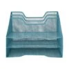 Mind Reader 5-Compartment Wire Mesh File Organizer, Turquoise (MESHBOX5-TUR) -Fellowe Desk Shop sp63970123 s7