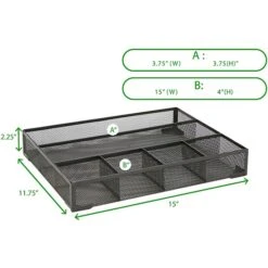 Mind Reader Mesh Drawer Organizer, Black, 2/Set (2DEER-BLK)