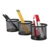 Mind Reader Network Collection Stackable Wire Mesh Pen Cup, Black, 3/Pack (CLIPMESH3-BLK) -Fellowe Desk Shop sp76043413 s7