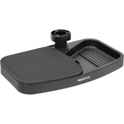Mount-It! Plastic Under Desk Organizer, Black (MI-7293)
