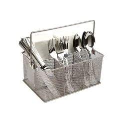 Mind Reader Network Collection 4-Compartment Steel Mesh Compartment Storage, Silver (MESHBASKET-SIL) -Fellowe Desk Shop sp76231128 s7