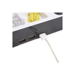 Mind Reader Foundation Collection 8-Compartment Plastic Accessory Holder, Black/White (USBORG-BLK) -Fellowe Desk Shop sp76326407 s7