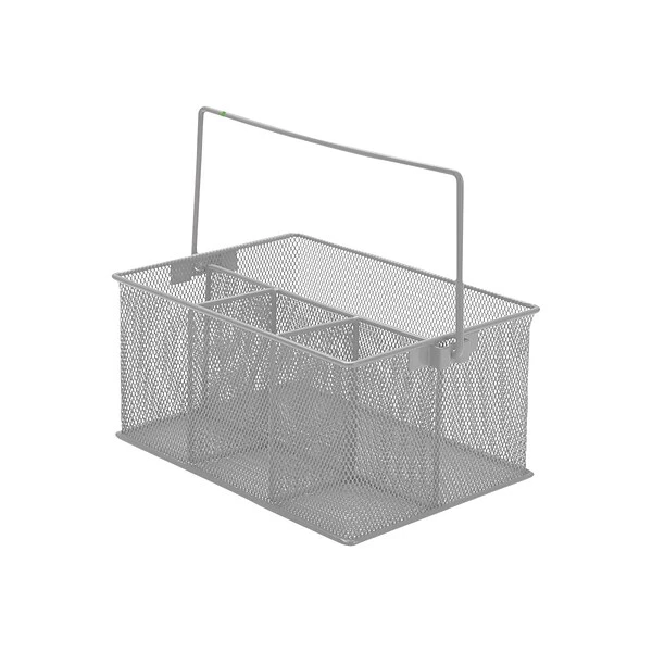 Mind Reader Network Collection 4-Compartment Steel Mesh Compartment Storage, Gray (MESHBASKET-GRY) 5 Mind Reader Network Collection 4-Compartment Steel Mesh Compartment Storage, Gray (MESHBASKET-GRY) - Image 3