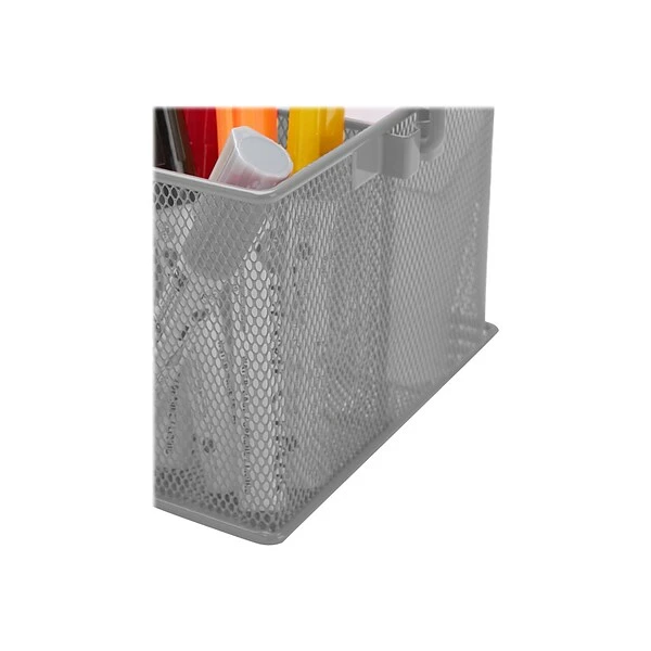Mind Reader Network Collection 4-Compartment Steel Mesh Compartment Storage, Gray (MESHBASKET-GRY) 6 Mind Reader Network Collection 4-Compartment Steel Mesh Compartment Storage, Gray (MESHBASKET-GRY) - Image 4