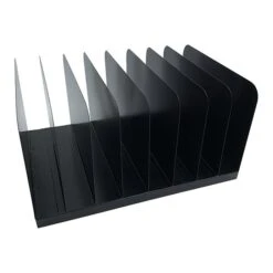 Huron 8-Compartment Steel File Organizer, Black (HASZ0146)