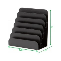 Mind Reader 6-Compartment Steel File Organizer, Black (IVERFI6-BLK) -Fellowe Desk Shop sp86934487 s7
