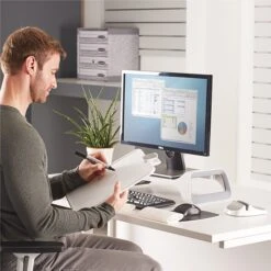 Fellowes I-Spire Series Plastic Document Stand With Clip, White/Gray (9311501) -Fellowe Desk Shop sp92753435 s7